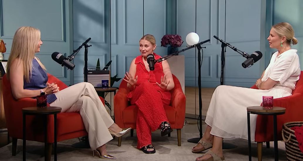 Louise Boyce with Amy Hart on her new podcast show, No Parental guidance